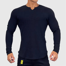 Langarm Shirt Herren | Figurbetont & Bequem in Dunkelblau
