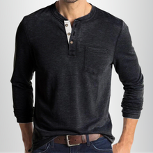 Langarm Shirt Herren | Lässig & Bequem in Dunkelgrau