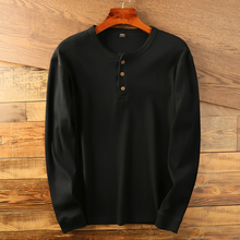Langarmhemd Herren | Knopfleiste & Zeitloser Look in Schwarz