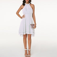 Carmelita | Sexy Cocktailkleid mit Neckholder in Weiß