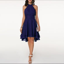 Carmelita | Sexy Cocktailkleid mit Neckholder in Dunkelblau