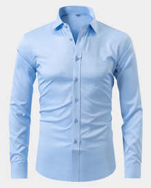 Langarm Polo Herren | Elegant & Kombinierbar in Hellblau