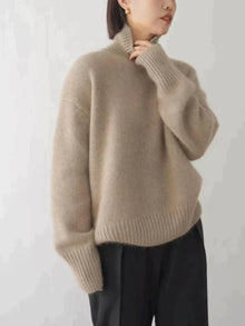 Elara - Rollkragenpullover in Khaki