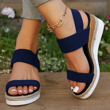 Luna – Lässige Keilabsatzsandalen für Damen in Blau
