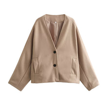 Mantel Damen | Kastiger Schnitt & Vielseitig in Khaki