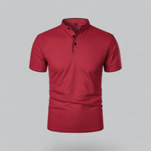 Sommerfeld | Poloshirt ohne Kragen in Rot