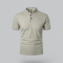 Sommerfeld | Poloshirt ohne Kragen in Hellgrau