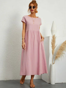 Gabrielle™ - Fließendes Midikleid mit zeitloser Eleganz in Rosa