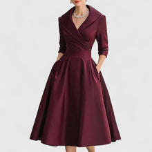 Midikleid Damen | Elegant & Zeitlos in Dunkelrot