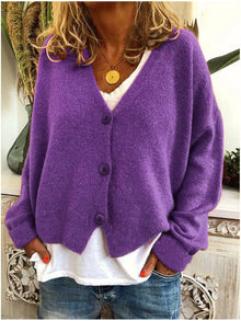 Lilla | Strickjacke im französischen Stil in Violett