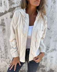 Thamia | Eleganter Relaxed-Fit Hoodie in Weiß