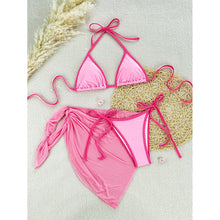 Damen Bikini-Set mit cleverem Wickelrock und verstellbaren Trägern Drune in Rosa