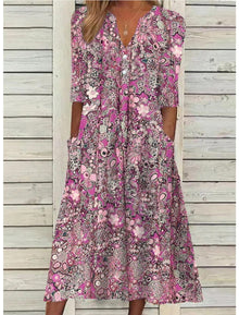 LISA | ELEGANTES SOMMERKLEID MIT BAUCHDECKUNG in Rosa
