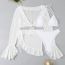 Damen Bikini-Set mit crop-top und lässigem Wickelrock Drune in Weiß