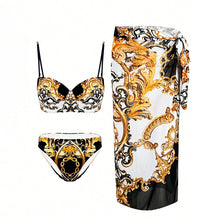 Damen Bikini-Set mit elegantem Wickelrock und verspieltem Oberteil Drune in Bildfarbe