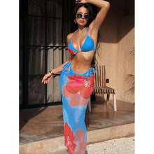 Damen Bikini-Set mit floralem Wickelrock und sexy Triangel-Oberteil Drune in Bildfarbe