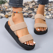 Inge | Bequeme Slipper-Sandalen in Khaki Schwarz