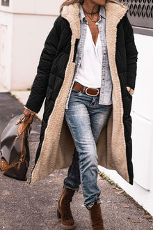 HAMPTON | SHERPA-GEFÜTTERTER MANTEL in Schwarz