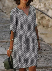 Lea – Elegantes Sommerkleid für Damen in Grau