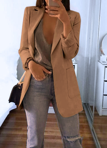 Eline | Zeitloser Blazer mit Eleganter Passform und Komfort in Braun
