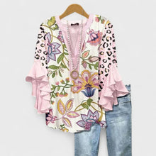 Kay - Elegantens Oberteil für Damen mit Blumenmotiv in Rosa