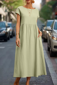 Julia – Elegantes Maxikleid für Damen in Grün
