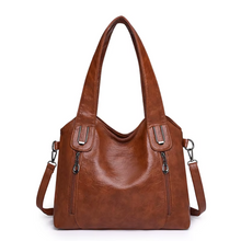 Emma Retro Tote Umhängetasche in Braun