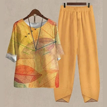 Loui™ – Ein bequemes und Schickes Set aus Hemd und Hose in Orange