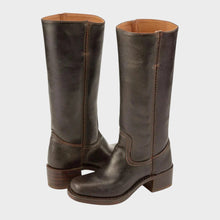 Paula – Klassische Cowboystiefel für Damen in Dunkelbraun