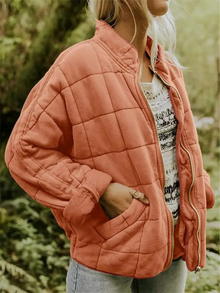 Oversize Jacke Damen | Wärmend & Casual in Dunkelrot