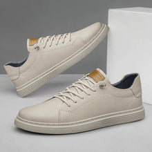 Hampus – Sneakers Aus Echtem Leder in Beige
