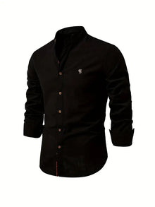 Polo Herren | Stehkragen, Knopfleiste & zeitloses Design in Schwarz