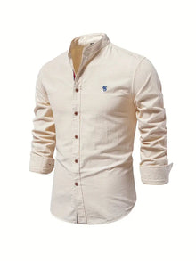 Polo Herren | Stehkragen, Knopfleiste & zeitloses Design in Aprikos
