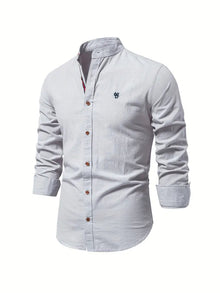 Polo Herren | Stehkragen, Knopfleiste & zeitloses Design in Grau