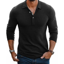 Polo Shirt Herren | Langarm, Slim Fit & klassischer Polokragen in Schwarz