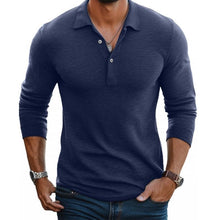 Polo Shirt Herren | Langarm, Slim Fit & klassischer Polokragen in Dunkelblau