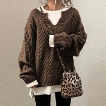 STACY | Übergroßer Strickpullover in Braun