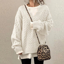 STACY | Übergroßer Strickpullover in Weiß