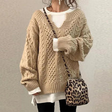 STACY | Übergroßer Strickpullover in Khaki
