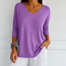 Pullover Damen | Kurze Ärmel & Lockerer Schnitt in Lila
