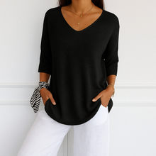 Pullover Damen | Kurze Ärmel & Lockerer Schnitt in Schwarz