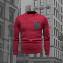 Pullover Herren | Brusttasche & Stehkragen in Rot