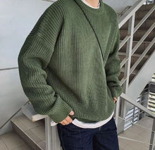 Pullover Herren | Oversized-Schnitt & Rundhalsausschnitt in Dunkelgrün