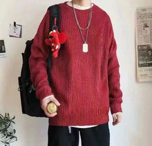 Pullover Herren | Oversized-Schnitt & Rundhalsausschnitt in Rot