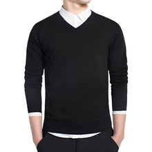 Pullover Herren | Schmaler Schnitt & V-Ausschnitt in Schwarz