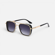 Sonnenbrille Eckig Metall Gestell Verlaufsgläser in Lila