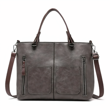 Rosalie | Stylische Ledertasche in Grau