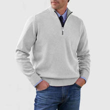 Reißverschluss Pullover Herren | Elegant & Vielseitig in Weiß