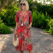 Cordelia | Schickes Boho-Sommerkleid in Rot