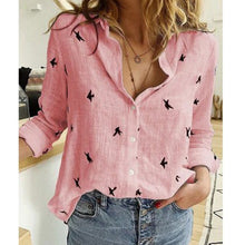Casual Sommerliche Bluse für Damen in Rosa (mit Vögelchen)